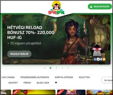 boaboa kaszinó reload bónusz