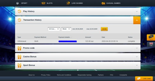 Zigzag fogadóiroda kifizetése